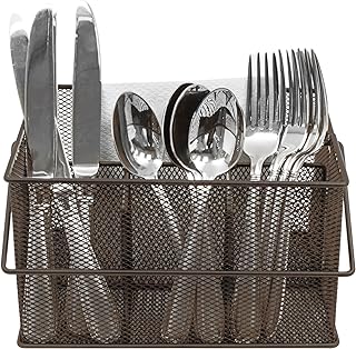 Multi-purpose Steel Mesh Caddy for Utensils and Condiments