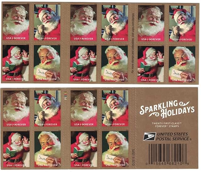 Holiday Sparkling Forever Postage Stamps, 20 Count