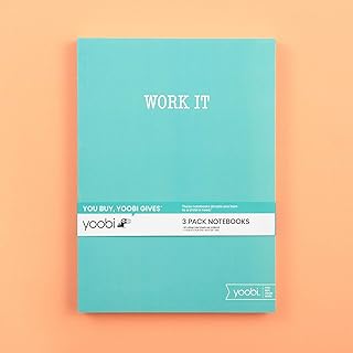 Pack of 3 Mint Multicolor College Ruled Notebooks