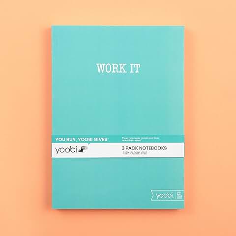 Pack of 3 Mint Multicolor College Ruled Notebooks