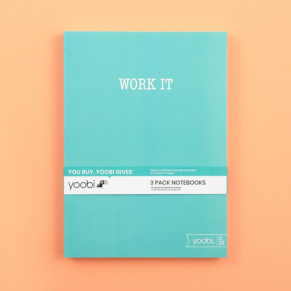 Pack of 3 Mint Multicolor College Ruled Notebooks