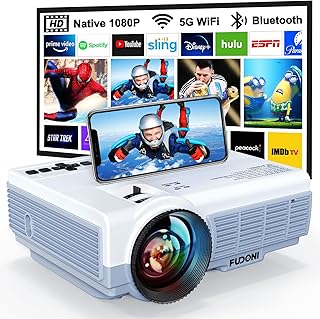 Portable 1080P WiFi and Bluetooth Projector for Home Theater