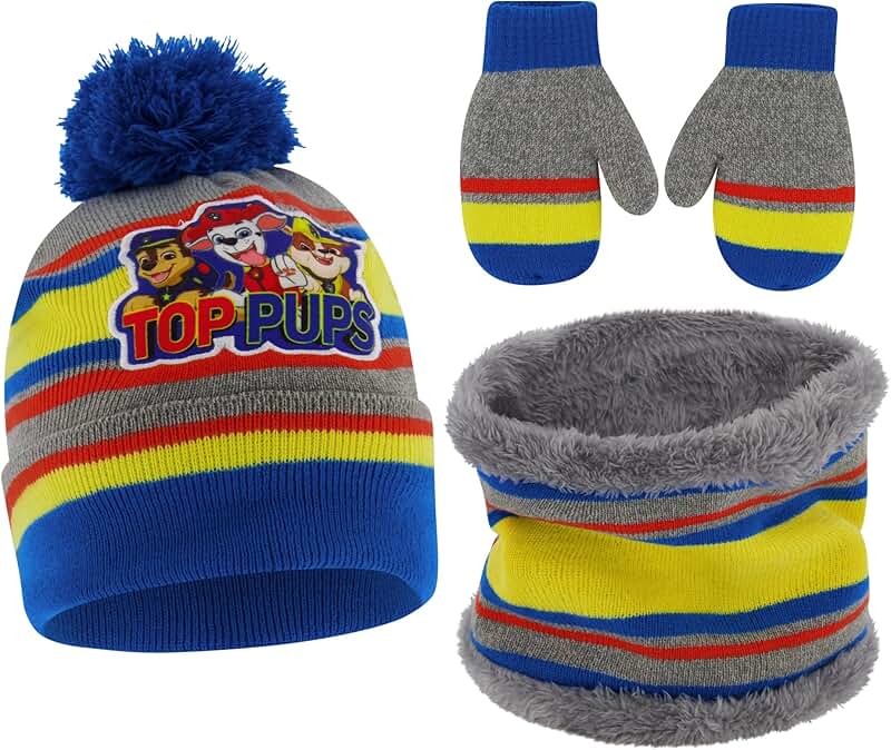 Toddler Boys Winter Hat, Scarf & Gloves Set