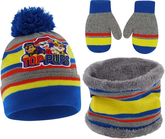 Toddler Boys Winter Hat, Scarf & Gloves Set