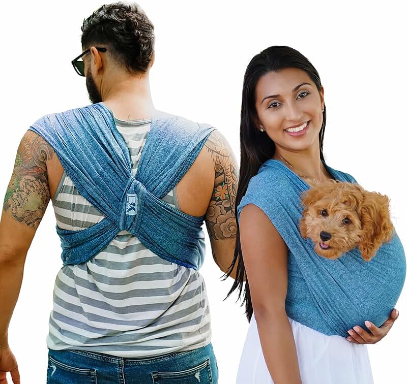 Dog Sling Carrier for Small Dogs, Hands-Free Travel