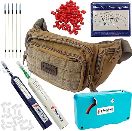 7-in-1 Fiber Optic Cleaning Kit in Waist Belt Bag