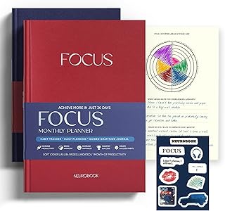 Undated 2025 Focus Planner with Habit Tracker and Notes
