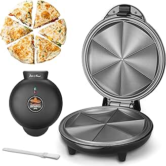 Electric Quesadilla Maker with Wedges and Non-Stick Surface