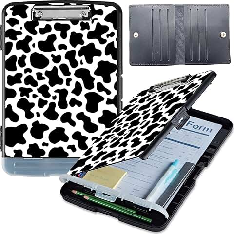 Heavy-Duty Plastic Clipboard with Pen Holder and Storage