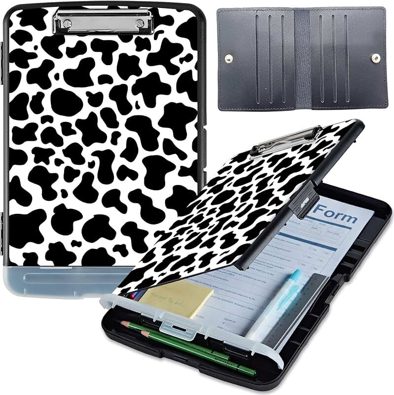Heavy-Duty Plastic Clipboard with Pen Holder and Storage