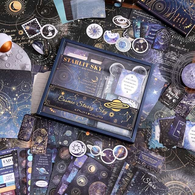 Blue Starry Sky Scrapbooking and Journaling Kit