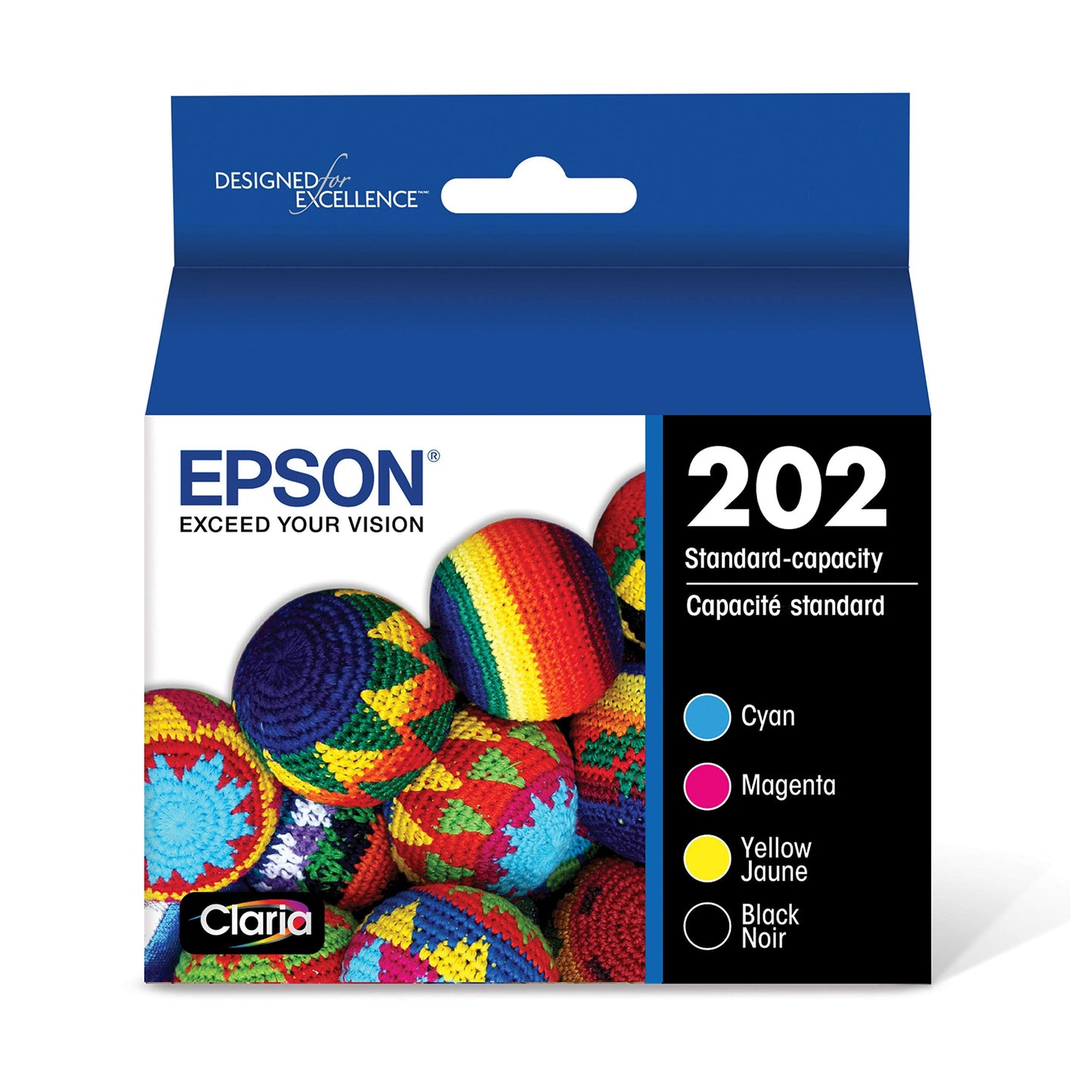 T202 Claria -Ink Standard Capacity Black & Color -Cartridge Combo Pack (T202120-BCS) for Select Expression and Workforce Printers