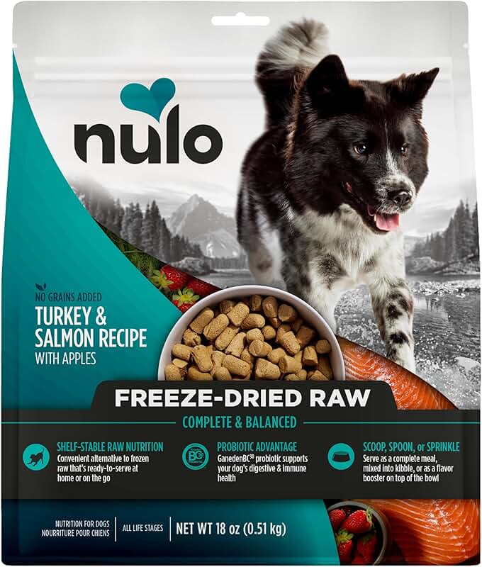 Freeze-Dried Raw Turkey and Salmon Dog Food with Apples