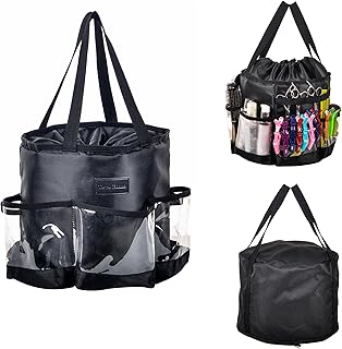 Two-Piece Circular Hairdressing and Makeup Bag Set