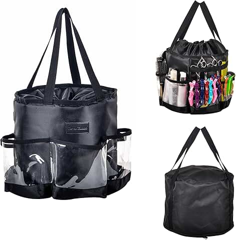 Two-Piece Circular Hairdressing and Makeup Bag Set