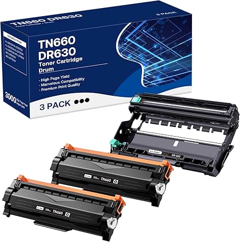 Black toner and drum cartridge replacement pack