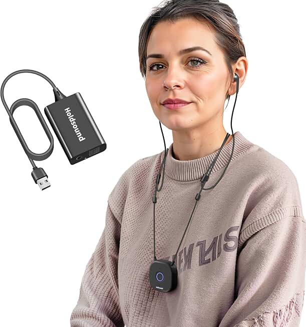 Wireless TV Headphones with Neckband and Long Battery Life