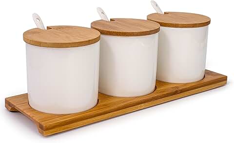 June Sky Ceramic Food Storage Container with Bamboo Lid
