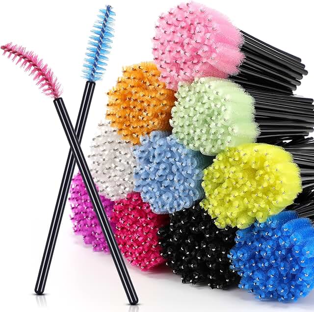 1000 Disposable Eyelash and Eyebrow Brush Applicators, 3.86 Inches