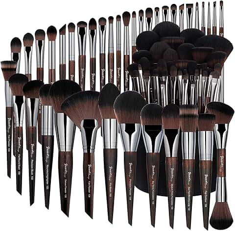 38-Piece Professional Makeup Brush Set with Large Holder