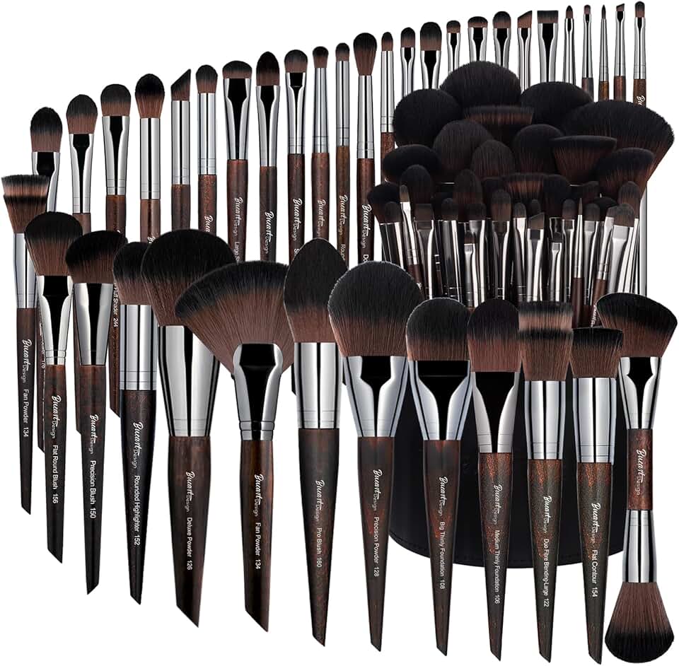 38-Piece Professional Makeup Brush Set with Large Holder