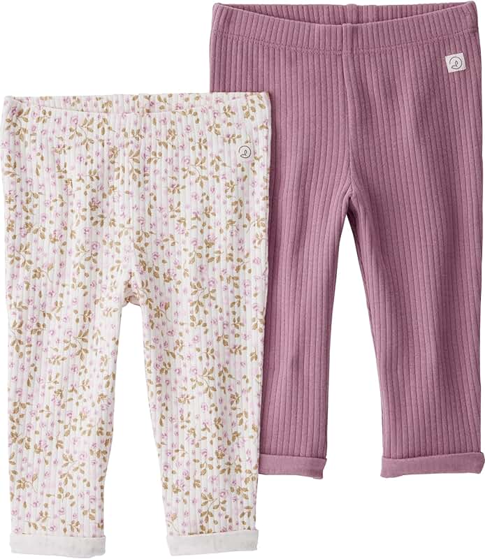 Baby Girls' Organic Cotton Textured Pants Pack