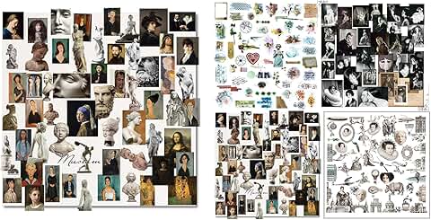 Set of 5 Junk Journal Supplies and Vintage Stickers