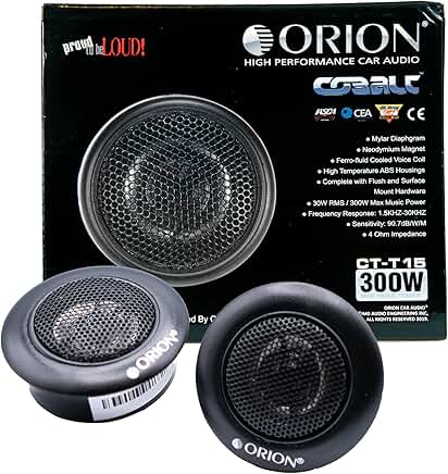 Pair of 1-inch Neodymium Silk Dome Tweeters with Crossover