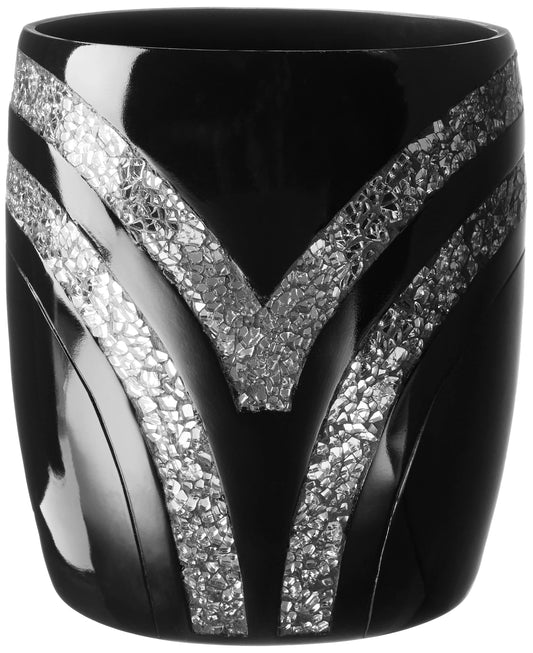 Sinatra Modern Waste Basket Modern Clic Cont rary Decorative Beautiful Designs Bathroom Dcor for Home  Black color