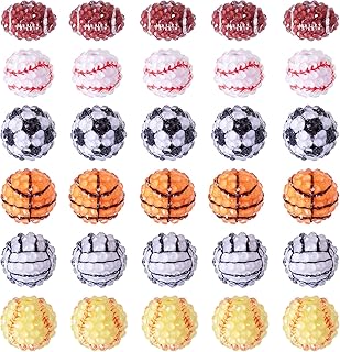 30 Pcs Rhinestone Sport Beads for Jewelry Making