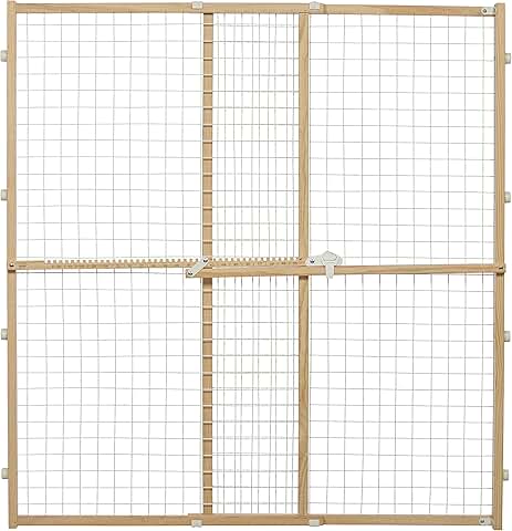 Adjustable Wire Mesh Pet Safety Gate, 29-50 Inches Wide