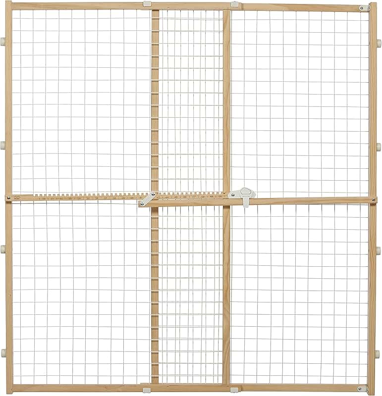 Adjustable Wire Mesh Pet Safety Gate, 29-50 Inches Wide