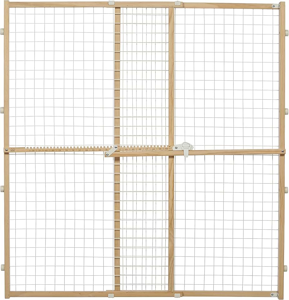 Adjustable Wire Mesh Pet Safety Gate, 29-50 Inches Wide