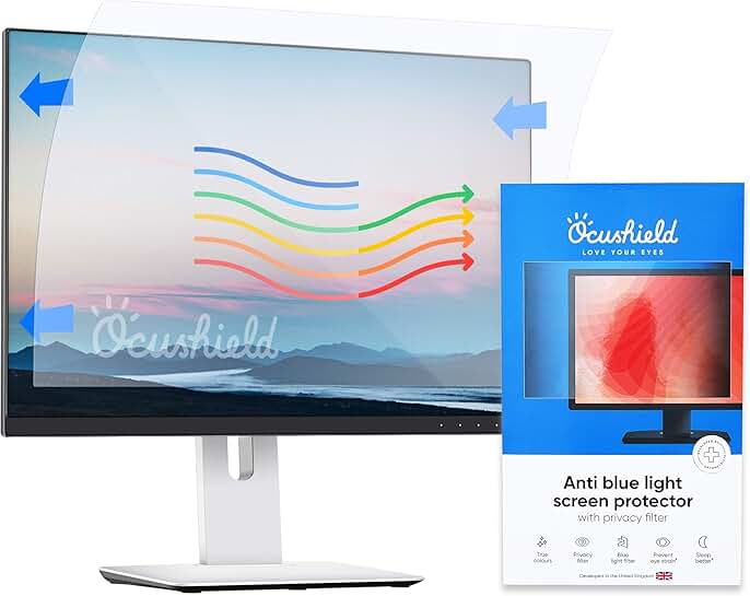 Premium 17" Anti Blue Light Screen Protector with Privacy Filter