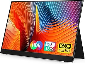 15.6-inch 1080P FHD IPS Portable Monitor with Cover and Speakers