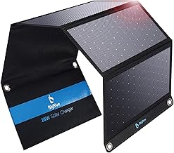 Upgraded 3 USB Ports 28W Solar Charger for Camping