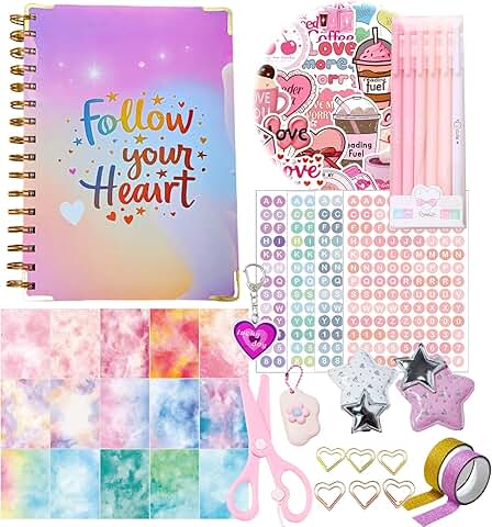 DIY Journal Kit for Girls, Scrapbook & Stationery Set