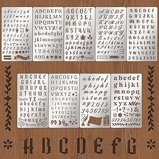 Set of 9 Metal Stencils for Wood Burning and Crafting