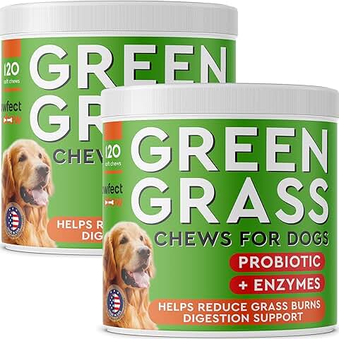 Green Lawn Chews for Dogs with Probiotics and Enzymes