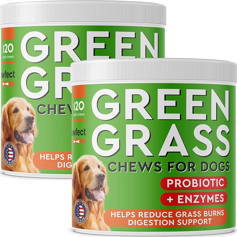 Green Lawn Chews for Dogs with Probiotics and Enzymes
