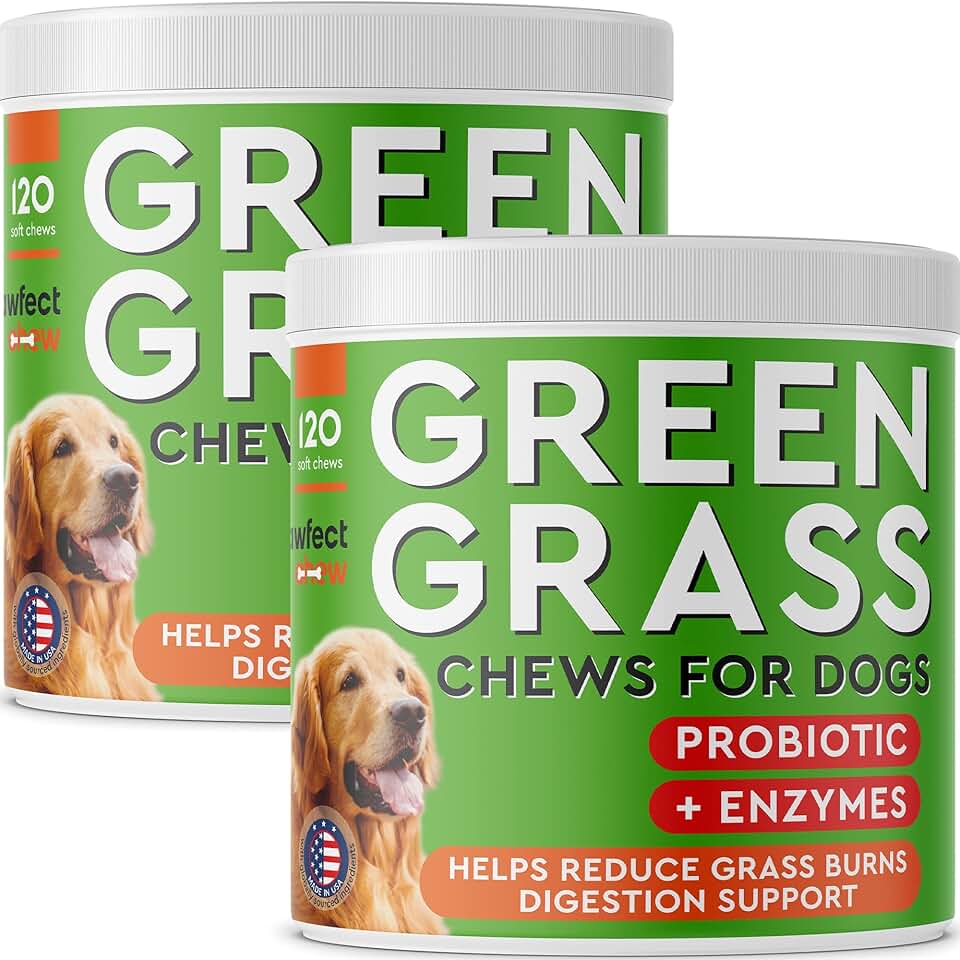 Green Lawn Chews for Dogs with Probiotics and Enzymes