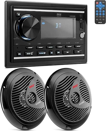 Marine Bluetooth Stereo Receiver with Speakers