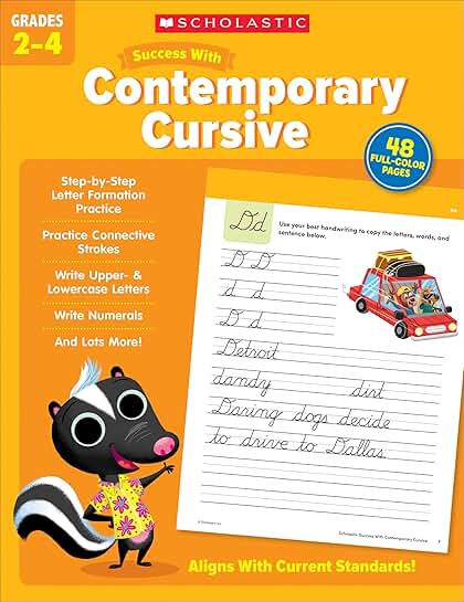 Contemporary Cursive Workbook for Grades 2-4