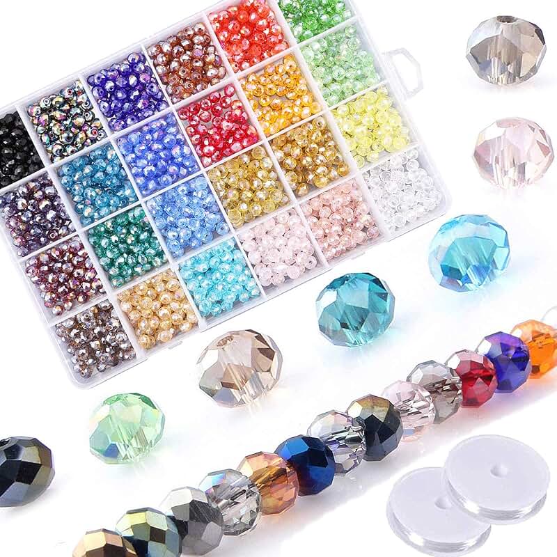 1200pcs 6mm AB Faceted Glass Beads for Jewelry Making