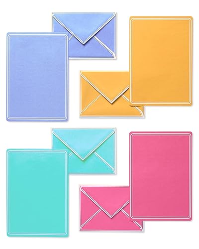 Pastel Stationery Sheets and Colored Envelopes, 80 Count