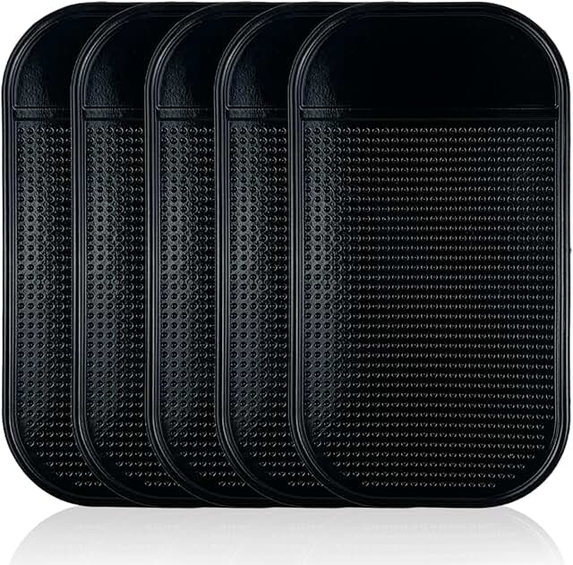 Set of 5 Non-Slip Dash Mats for Phones Keys and More