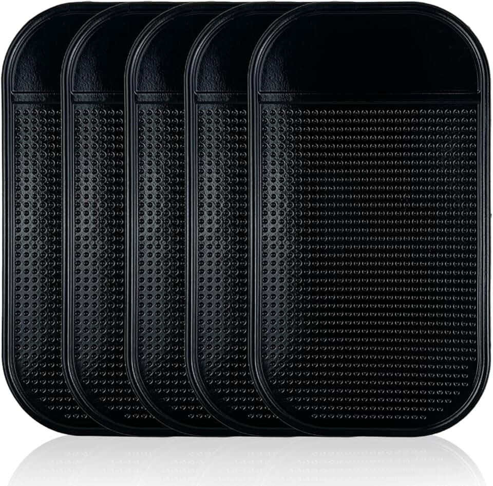 Set of 5 Non-Slip Dash Mats for Phones Keys and More