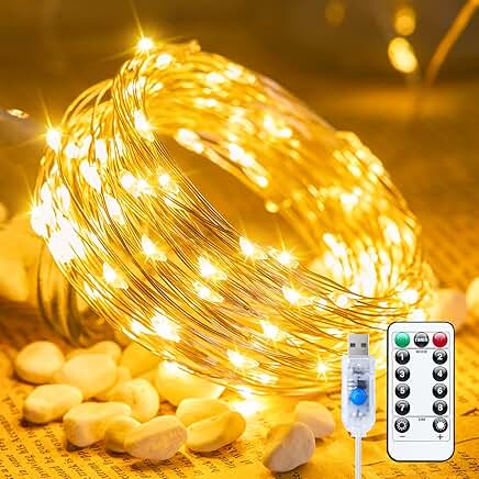 33 ft 100 LED Fairy String Lights with Remote and Timer