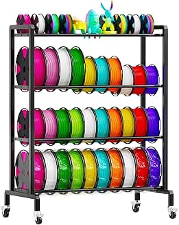 3D Printer Filament Storage Rack with Wheels