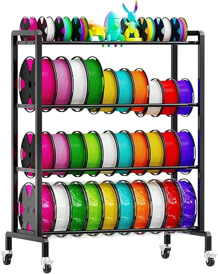 3D Printer Filament Storage Rack with Wheels